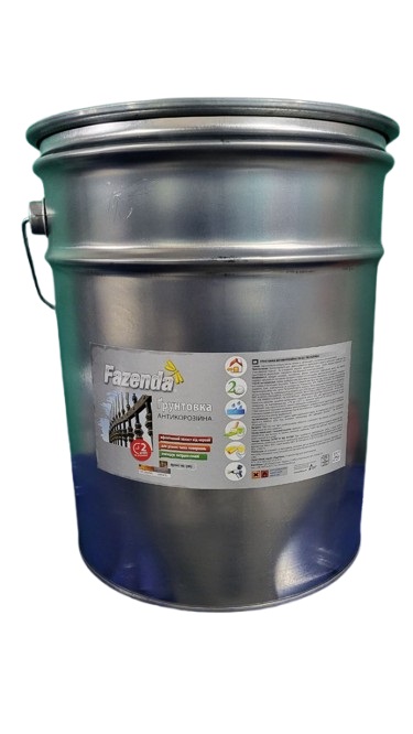 Ґрунтовка антикорозійна ГФ-021 ТМ "FAZENDA", сіра, 25 кг